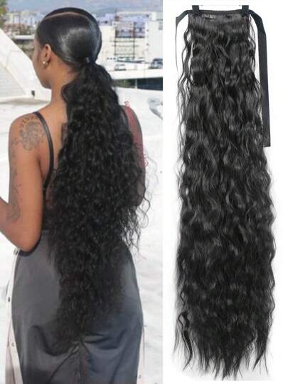 Extra Long Curly Ponytail Synthetic Hair Extension