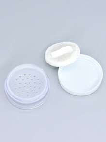 Powder Container,1Pc 20G Plastic Professional Beauty Container Reusable Empty Loose Powder Case Makeup Containers For Travel,Makeup,Cheap,Room Decor,Vanity,Travel,Bedroom,Makeup Accessories - White - View 5