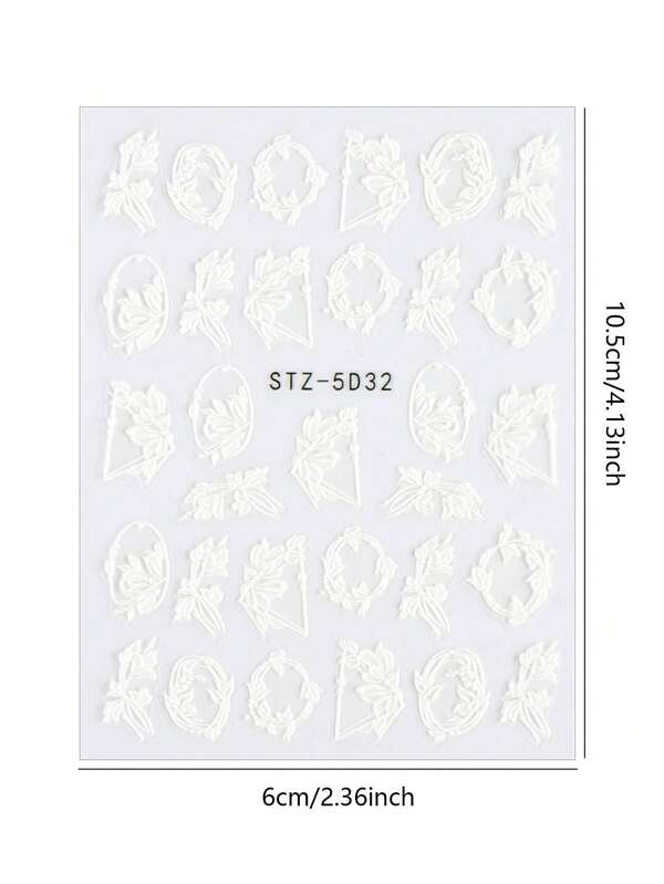 1sheet Floral Print Nail Art Sticker SHEIN USA