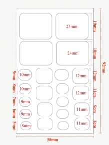 3D立体脚趾甲贴纸，仿贝壳设计，夏季足部护理 - 彩色 - 查看 3