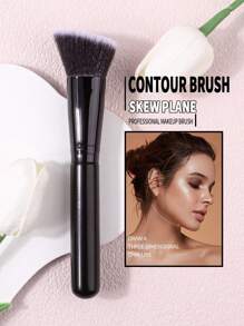 Brocha para contorno, brocha cosmética, herramientas de maquillaje, 1 pieza - Negro - Ver 1