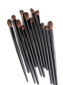 三支装化妆刷套装，包含马毛眼影刷、火焰高光刷和鼻影刷，美妆工具，化妆刷套装，化妆刷套装，化妆刷套装，全套化妆刷，化妆刷套装，全套化妆工具，刷子套装，化妆刷套装，化妆礼盒，套装，赠品，专业化妆刷，全套化妆刷 - 黑色 - 查看 3