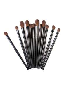 三支装化妆刷套装，包含马毛眼影刷、火焰高光刷和鼻影刷，美妆工具，化妆刷套装，化妆刷套装，化妆刷套装，全套化妆刷，化妆刷套装，全套化妆工具，刷子套装，化妆刷套装，化妆礼盒，套装，赠品，专业化妆刷，全套化妆刷 - 黑色 - 查看 5