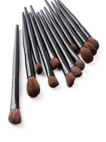 三支装化妆刷套装，包含马毛眼影刷、火焰高光刷和鼻影刷，美妆工具，化妆刷套装，化妆刷套装，化妆刷套装，全套化妆刷，化妆刷套装，全套化妆工具，刷子套装，化妆刷套装，化妆礼盒，套装，赠品，专业化妆刷，全套化妆刷 - 黑色 - 查看 6