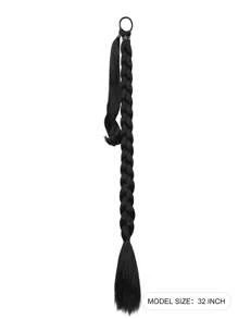 超長合成髮辮 - 黑色 - 查看 2