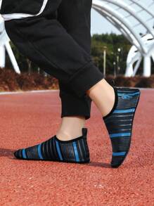 男孩條紋圖案織物防滑涉水鞋適用於海灘 - 彩色 - 查看 5