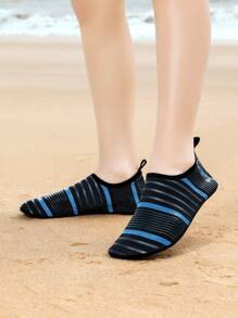 男孩條紋圖案織物防滑涉水鞋適用於海灘 - 彩色 - 查看 7