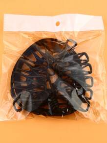 1pc Black Outdoor Clothesline With Clothespin - Black - View 2