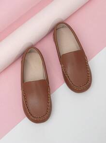 Chicas Mocasines planos con diseño de puntada casual para exterior - Marrón - Ver 5