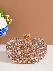 Mini Party Handbag, Unique Shaped Clutch Purse, Elegant Lady Bag For Ballroom Dance, Events, Fashion European Style Versatile Accessory - Champagne - View 7