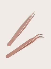 Nhíp Nối Mi Di Động, 2 Dụng Cụ Nối Mi Bằng Thép Không Gỉ Cho Gia Đình - Hoa hồng vàng - Xem 2