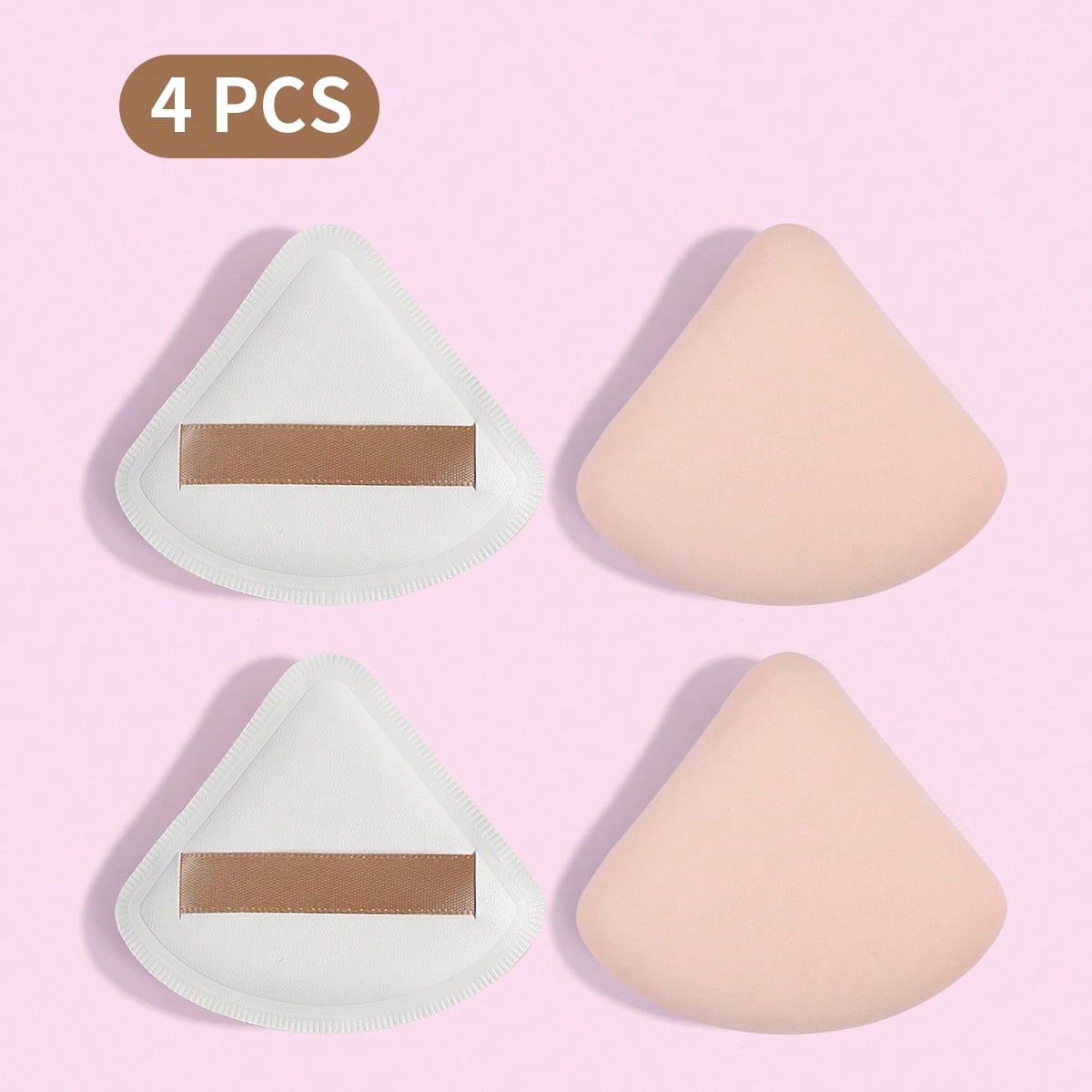 4pcs Triangle Makeup Sponges, Wet Type, Soft & Skin-Friendly, Convenient For Travel, Makeup, Home Decor, Vanity, Bedroom, Makeup Accessories, Powder Puff, Makeup Sponge, Makeup Sponge. Affordable Price, Ideal For Christmas Gifts Or Holiday Presents.,Giveaways,Travel,Cheap Stuff,Travel Essential