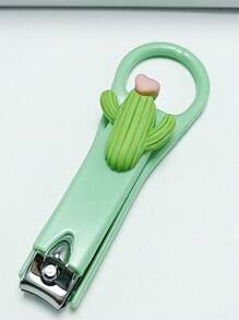 便攜指甲刀,1入組迷你迷人仙人掌裝飾便利指甲刀適合女孩男士和兒童 - 彩色 - 查看 3