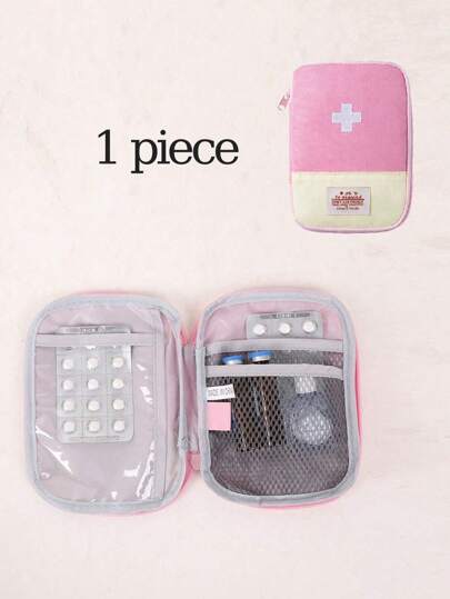 Bolsa Portátil De Almacenamiento De Medicinas Para Kit De Primeros Auxilios, Paquete De Organización De Suministros De Viaje, Organizador De Artículos Varios, Bolsa Vacía De Almacenamiento De Medicinas Para Suministros Escolares, Dormitorio Universitario, Esenciales Para El Estudiante, Kit De Medicinas Para Viajes, Organizador De Medicinas Para El Hogar, Camping, Excursiones, Caza, Dias Festivos