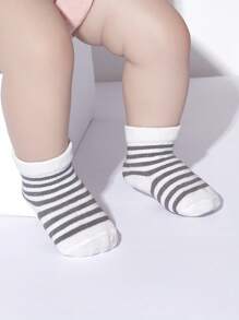 6pairs Baby Boys Striped & Star Pattern Socks