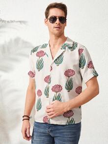 RueChic 男士印花襯衫 - 米色 - 查看 7