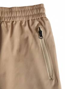 Claim Dot 男士束口腰帶拉鍊口袋褲 - 卡其色 - 查看 4