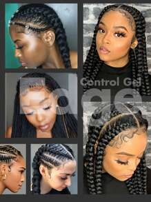 邊控制凝膠,100克持久防止頭髮毛糙凝膠和保護髮際線 - 無色 - 查看 5