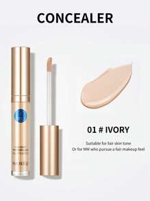 HANRU 液體遮瑕膏，持久液體遮瑕膏，均勻膚色，打造乾淨妝容免卸液體輕盈遮瑕膏 - 01 Seashell - 查看 1