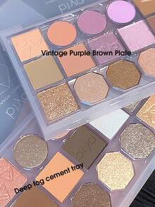 Biya 15色眼影盤,珠光珠光啞光眼妝託盤眼影袖珍持久眼妝 - 彩色 - 查看 4