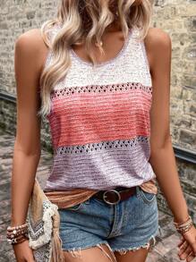 SHEIN LUNE Áo khoác và áo lót dành cho xe tăng nữ Khối Màu Giải trí - Nhiều màu - Xem 3