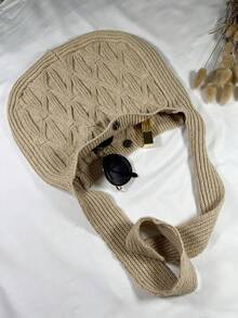 Borsa a tracolla con motivi geometrici all'uncinetto Borsa a tracolla albicocca per vacanze