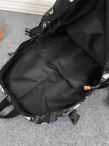 Túi đeo chéo cỡ trung Miếng dán trang trí Colorblock Túi đeo ngực PU Halloween Giáng sinh Mùa đông Túi quà Giáng sinh cho nam Túi đeo hông Túi đeo hông Túi đeo chéo cho nam - màu đen - Xem 3