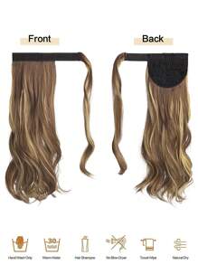 Long Curly Ponytail Synthetic Hair Extension - Multicolor - View 3