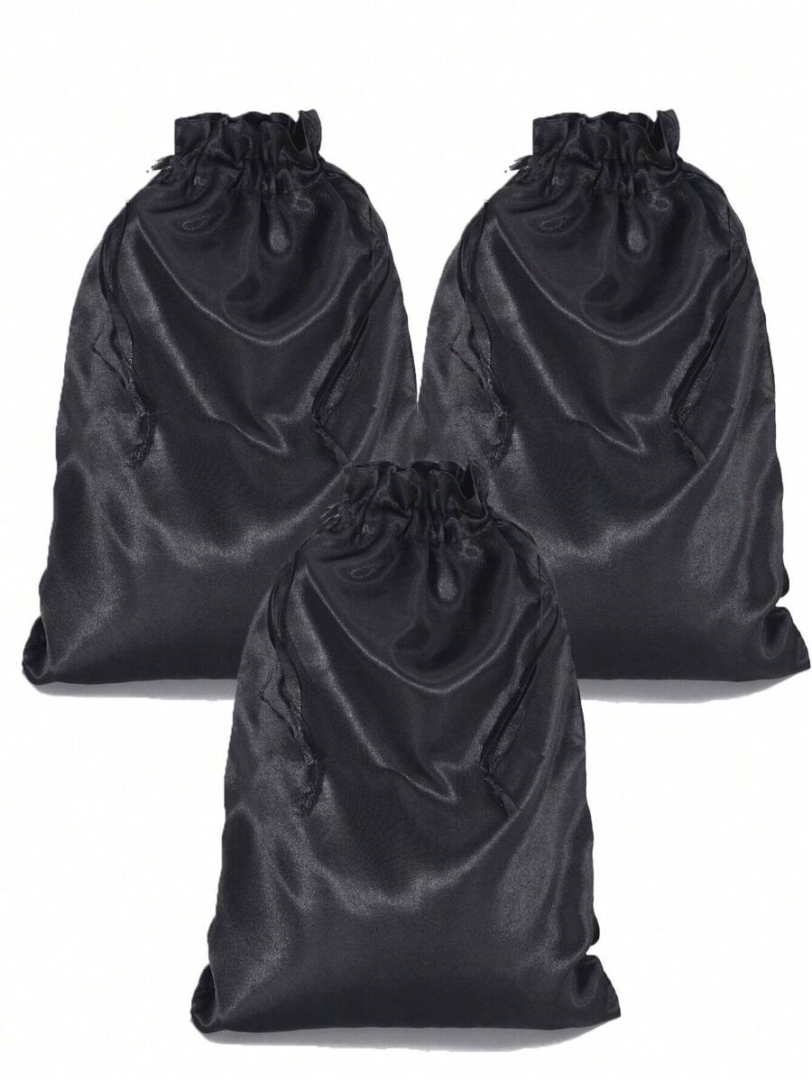 Reusable Wig Bag, 3pcs Drawstring Bag For Wig