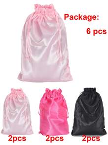 Reusable Wig Bag, 6pcs Drawstring Bag For Wig