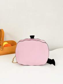 防水、輕便、便攜、經典、休閒萬聖節搗蛋包萬聖節派對用品手提包萬聖節主題派對手提包朋克風格萬聖節南瓜包萬聖節有趣南瓜包蝙蝠掛鍊斜挎包適合大學、青少年、女士、女士萬聖節, 假期, 假期,購物, 戶外 - 淺粉色 - 查看 2