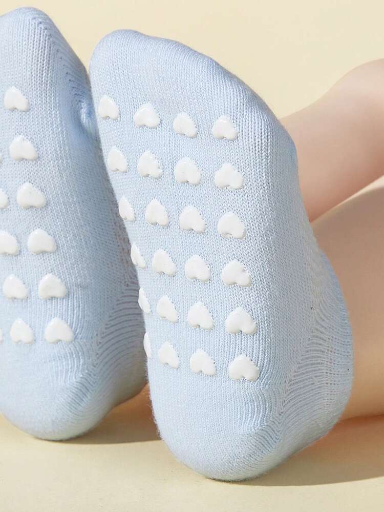 5pairs Baby Girls Heart Pattern Anti-slip Casual Invisible Socks For Summer - Multicolor - View 4