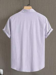 Manfinity Homme Men Cotton Vertical Striped Shirt Without Tee - Multicolor - View 2