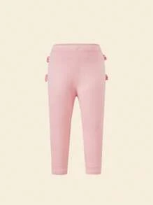 SHEIN Bebé 2 piezas Leggings con estampado floral ribete con fruncido - Multicolor - Ver 3