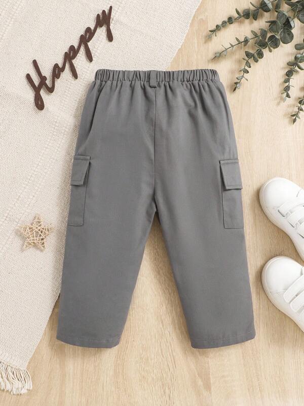 SHEIN Baby Boy Flap Pocket Side Cargo Pants SHEIN USA