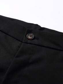 Manfinity Mode Hombres Set 1 pieza Blazer con botón & 1 pieza Pantalones de traje - Negro - Ver 4