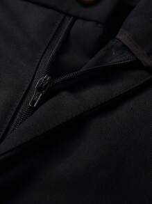 Manfinity Mode Hombres Set 1 pieza Blazer con botón & 1 pieza Pantalones de traje - Negro - Ver 5