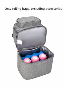 Bebé Bolsa de pañales portátil cremallera poliéster - Gris - Ver 2