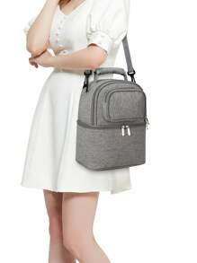 Bebé Bolsa de pañales portátil cremallera poliéster - Gris - Ver 3