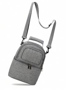 Bebé Bolsa de pañales portátil cremallera poliéster - Gris - Ver 5
