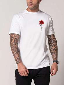 男士印花T恤 - 白色 - 查看 5