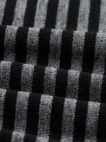 ROMWE Goth 條紋圖案蕾絲拼接吊帶上衣 - 彩色 - 查看 4