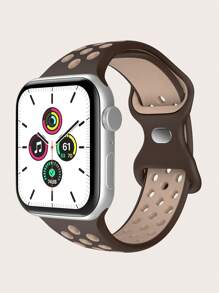 Dây đeo đồng hồ silicon khối màu tương thích với Apple Watch - Nhiều màu - Xem 1