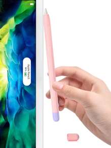 1 Khối Màu Silicone Bút Cảm Ứng & 2 Chiếc Nắp Bút Tương Thích Với Apple Pencil 2 - Nhiều màu - Xem 1