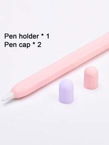 1 Khối Màu Silicone Bút Cảm Ứng & 2 Chiếc Nắp Bút Tương Thích Với Apple Pencil 2 - Nhiều màu - Xem 4