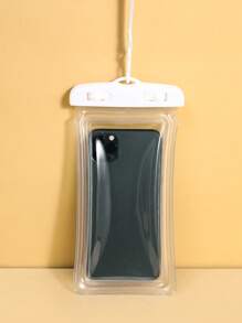 1pc Touch Screen Waterproof Phone Bag For Cycling And Swimming Waterproof Phone Case - Clear - View 2