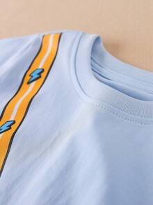 Niñito Camiseta con estampado de bolso - Celeste - Ver 3