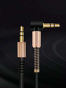 1pc Polyamide Car AUX Cable - Black - View 7