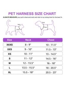 1pc Breathable Pet Harness For Dog For Outdoor - Purple - View 5