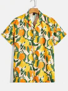 Manfinity RebelGame Men Fruit Print Shirt - Multicolor - View 1